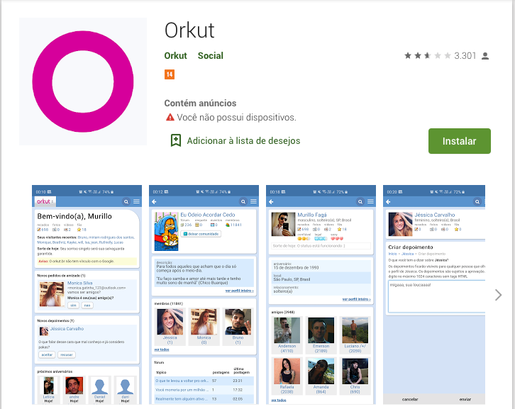 orkut voltou